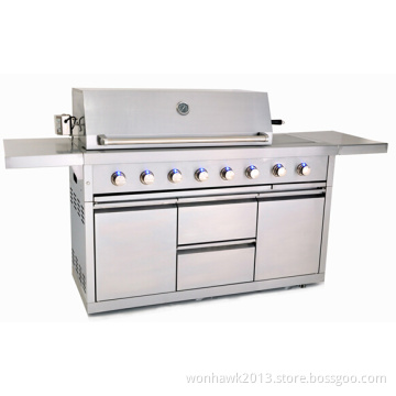 Luxury! ! Gas Plancha BBQ Grill with 6 Burners with CE Certificate